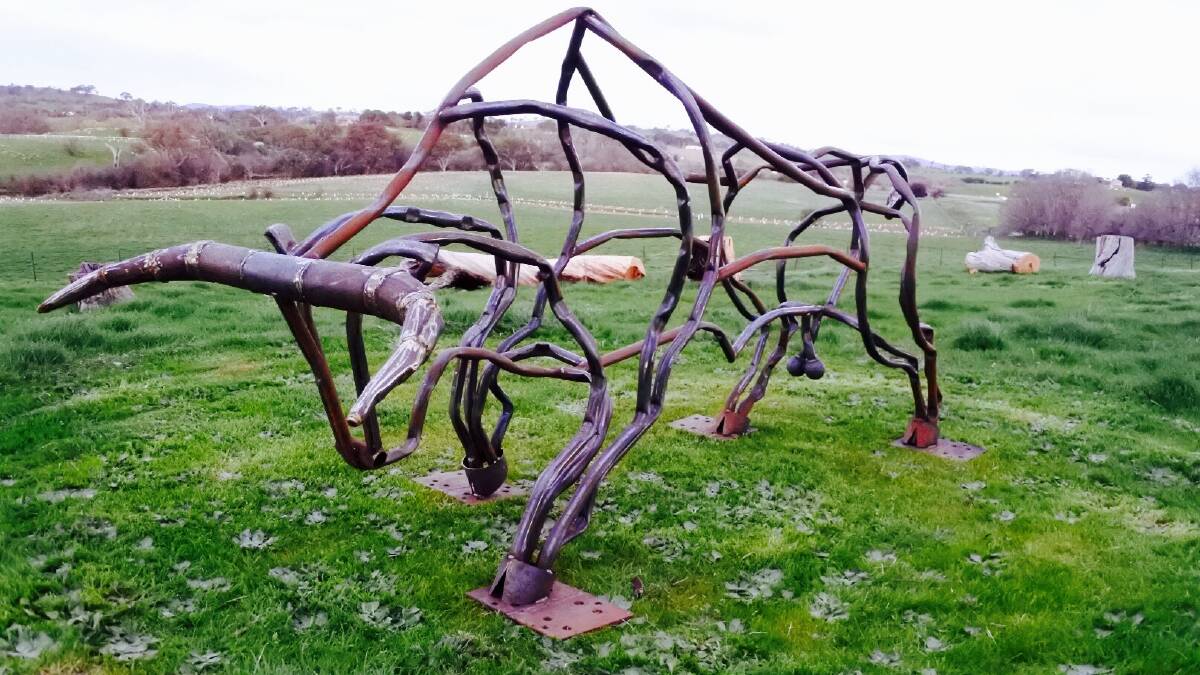 Winner: This year's 2016 Sculpture in the Paddock prize went to Tobias Bennett from Leeton for his work ‘Rampage’. Photo: Jessica Cole. 