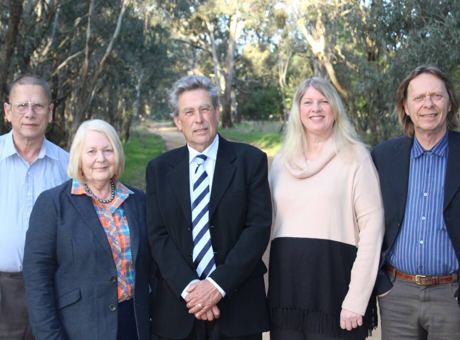The A-team:  The group ticket that is first on the ballot paper is Stephe Jitts, Margaret Head, Greg Butler, Louise Burmester and Norbert Burmester. Photo: Supplied.