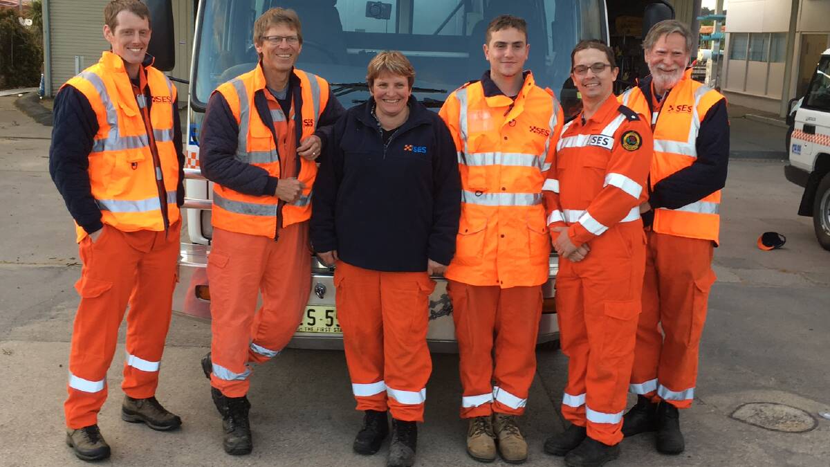 Some of the Yass SES volunteers. 
