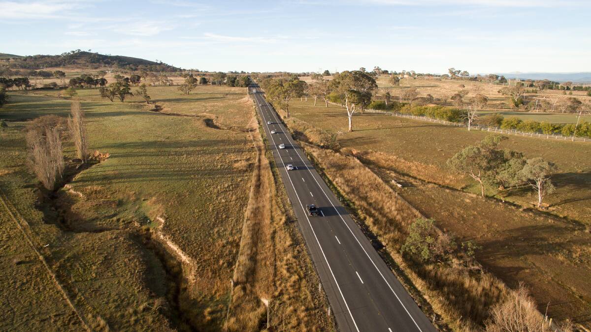 In sight: The $50 million for the Barton Highway announced by Peter Hendy was confirmed by Minister for Infrastructure and Transport, Darren Chester. Photo: Nathan Fulton of Mongrel Gear/ FPV Australia.