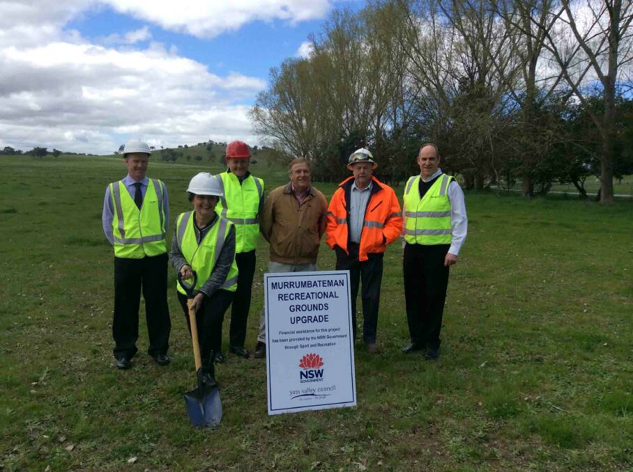 Tony Stevens (far right) confirmed that the project was set to begin and take place over the next year, and will allow a much bigger area for the horses to roam. Photo: Yass Valley Council.