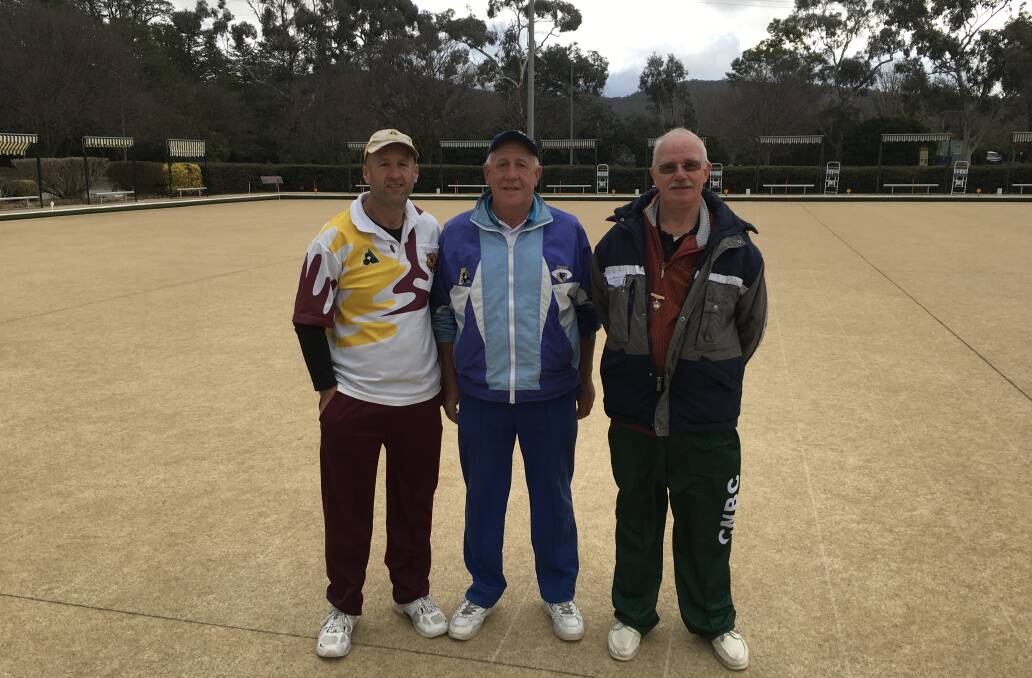 Breeze Howard (centre) and Scott Dagwell (left) after their fierce battle for the ACT title. Photo: Supplied. 