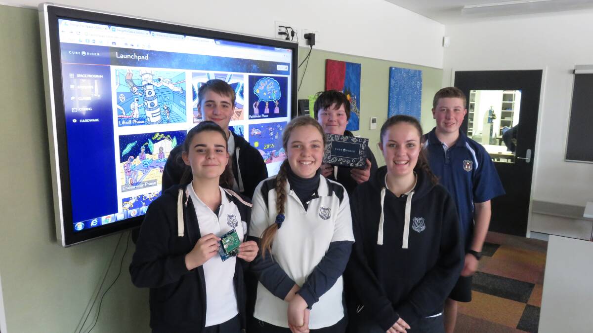 The Yass High School STEM students who sent their experiment to the ISS earlier this year. Photo: Supplied. 