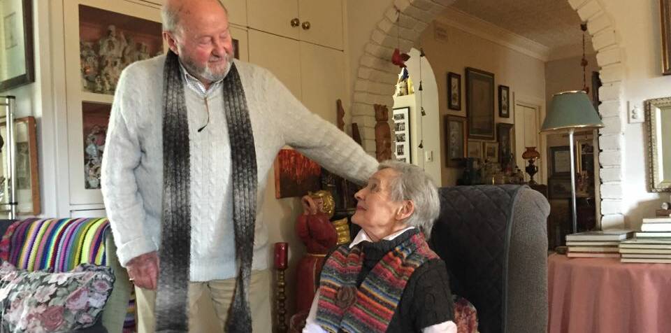 Now: Brian and Penny Millett in their Yass home, about to celebrate 60 years of marriage. Photo: Zac Lowe. 