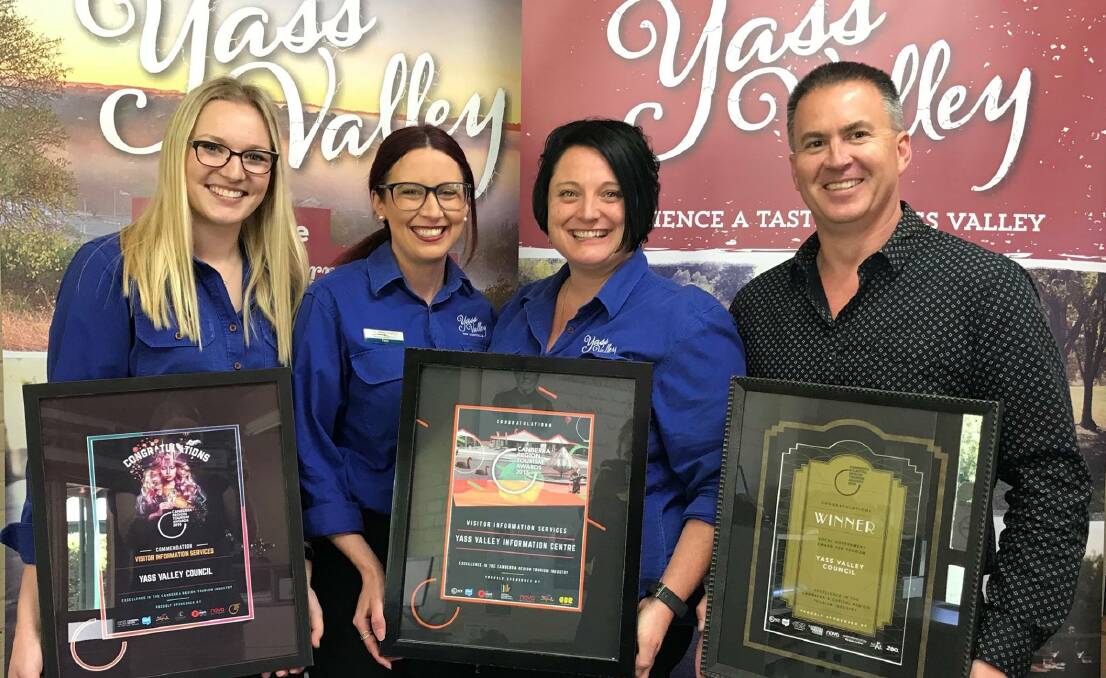 All smiles: Sean Haylan (right) and the Yass Valley team. Photo: Yass Valley Council.