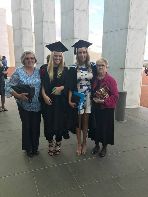 Grandmothers salute Canberra Uni grads