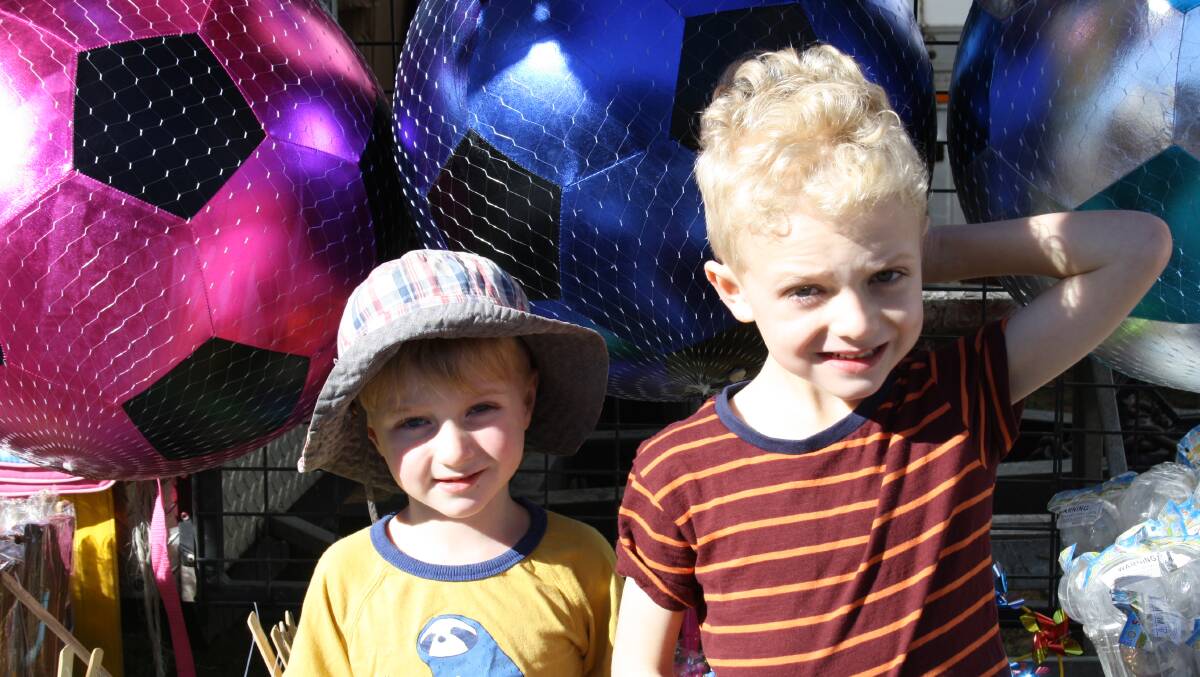 Louis and Theodore Arnold had a ball at the Yass Show. Photo: Alix Douglas.