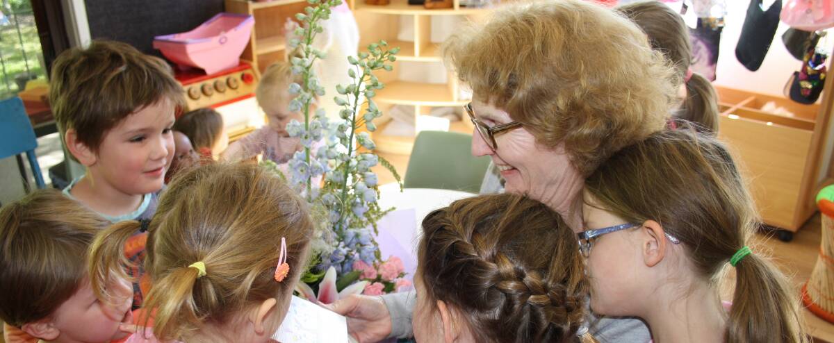 A LIVING TREASURE: YECCA teacher Margot Gregory holds a special place in the hearts of students, parents and staff at the local community preschool. They all joined together this week to say thank you for 25 years of service. 