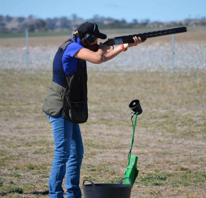 SHOOTER OF THE MONTH: Gilly Box secures second place in C grade to win the 25 target handicap event. She also attended the NSW state trap carnival in Wagga Wagga in December 2016. Photo: Lyn Green