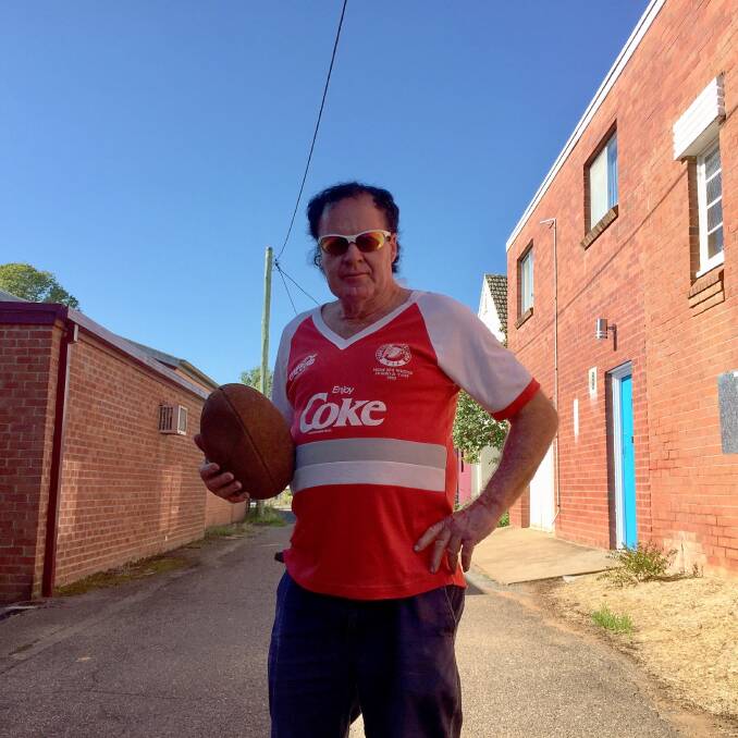 STILL GOING STRONG: Ronny Witt — the longest-serving touch football player in Yass — in his 1992 men's 35s Whites jersey says he will go for as long as he can. Photo: Toby Vue