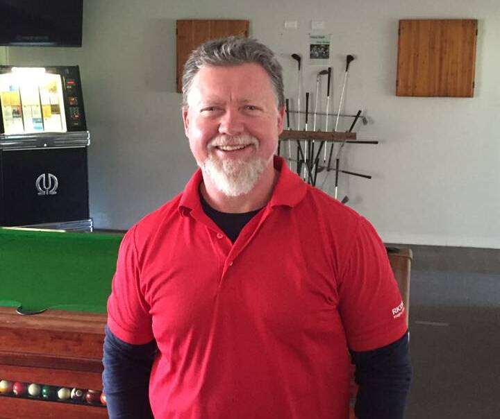 The winners' circle: Tony Bayley is happy about his performance, winning the stableford B grade on Saturday. Photo: Neville Matthews
