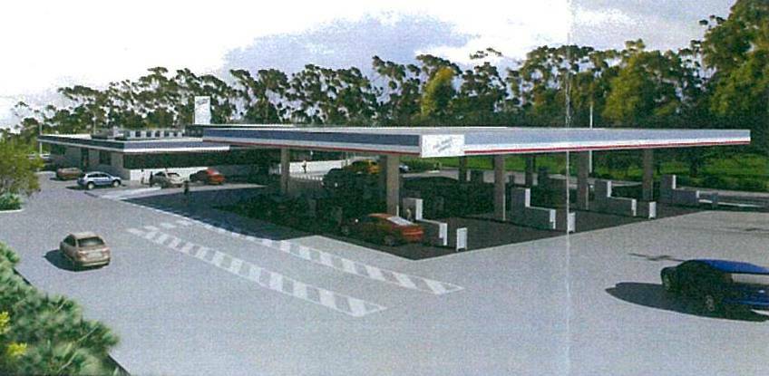 An illustration of the proposed highway service station by Yass Industrial Park. Photo: Supplied.