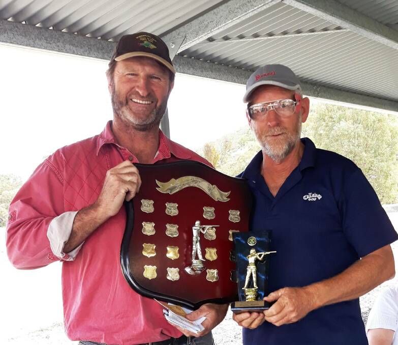 WINNERS: Two of the Yass Clay Target Club's shooters winning on the day. Photo: Yass Clay Target Club