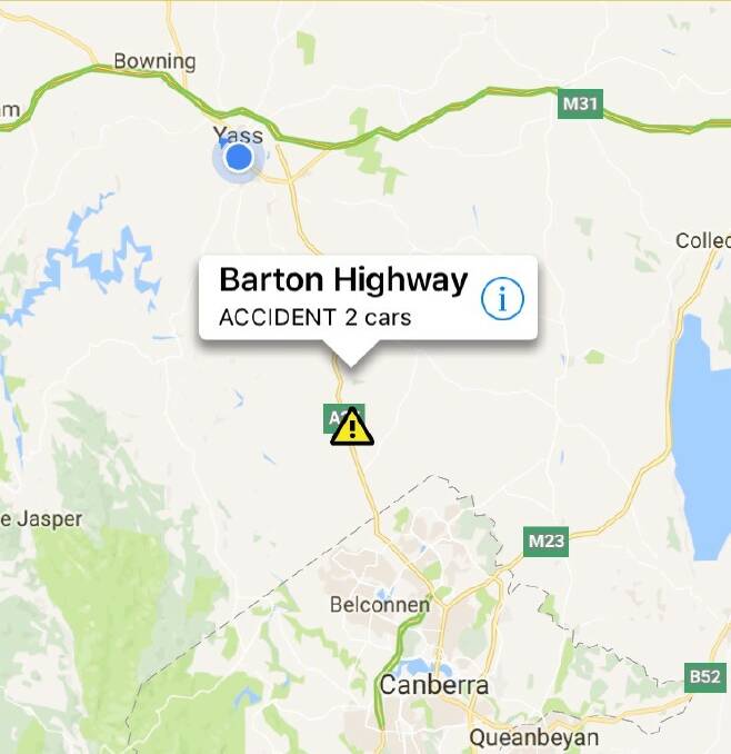 Accident on Barton Highway, Jeir