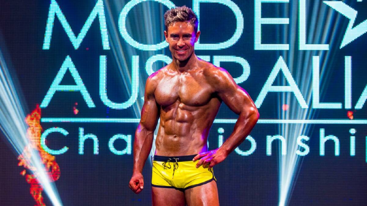 Taking on the world: David Barrie, a Yass competitor in sports-modelling championships, is preparing to take on the world in Las Vegas at the Fitness America competition. Photo: Supplied