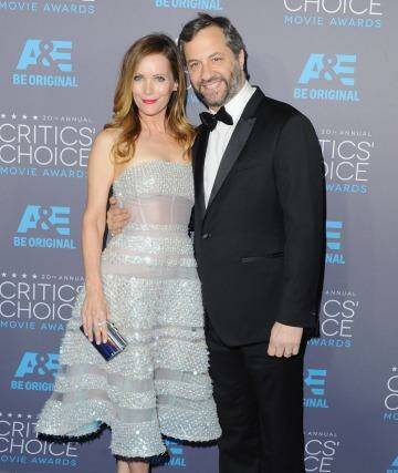 Judd Apatow and wife Leslie Mann at the Critics' Choice Awards.