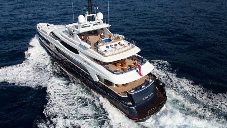 Mischief the super yacht owned by Ian Malouf.  Photo: Photo Supplied