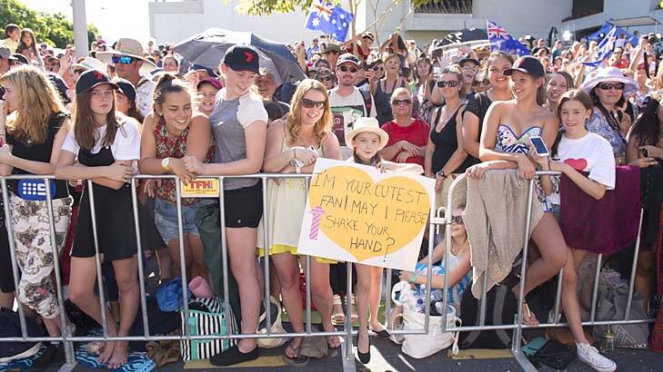Popular: People came out in crowds to meet the Duke and Duchess in South Bank. Photo: Harrison Saragossi