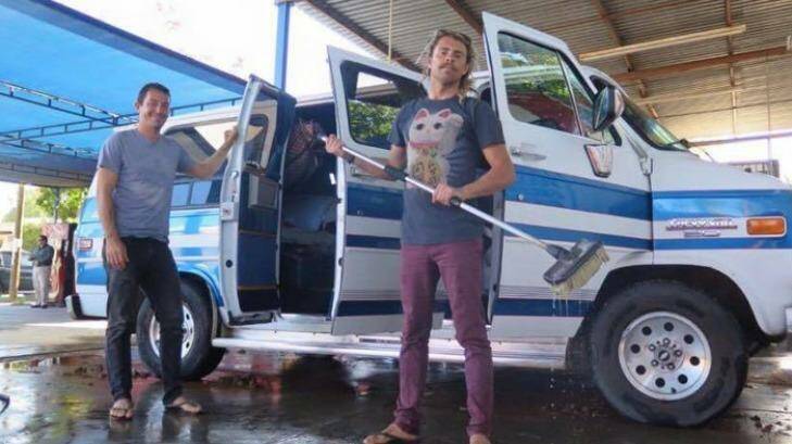 Adam Coleman and Dean Lucas with their van. Photo: Facebook