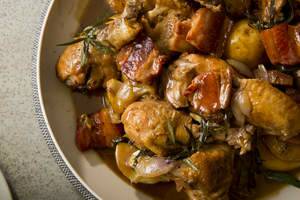 Chicken fricassee with Dutch creams and tarragon. Photo: Jessica Dale