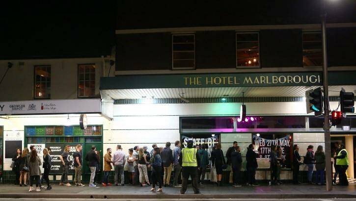 Busy: the Marlborough Hotel in Newtown is one of the late-trading venues that has signed the accord. Photo: Daniel Munoz