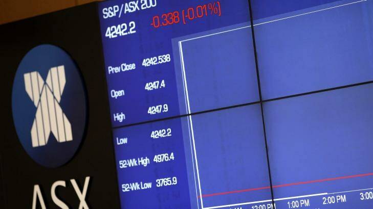 The S&P/ASX200 finished the week down 2.2 per cent for the week. Photo: Rob Homer
