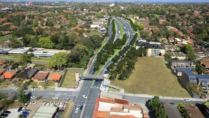 How the M4 East Parramatta road entry and exit will look.  Photo: Supplied
