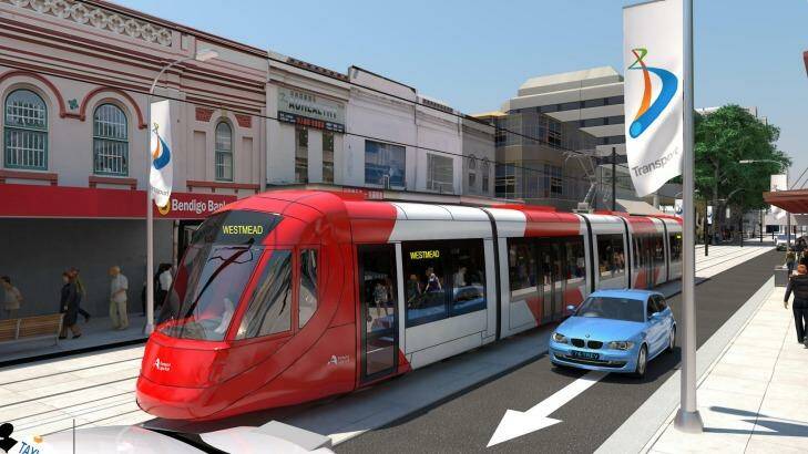 An artist's impression of the Parramatta light rail project, the cost of which has increased to above $3.5 billion. Photo: Transport for NSW