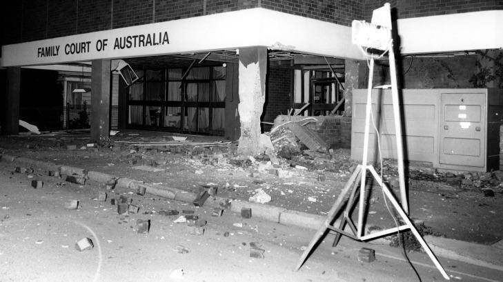 The aftermath of the Family Court bombing in Parramatta in 1984.  Photo: NSW Police