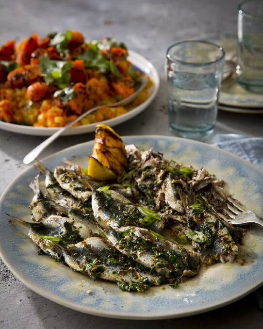 Karen Martini's smashed sardines with cumin, parsley, lemon and garlic <a href="http://www.goodfood.com.au/good-food/cook/recipe/smashed-sardines-with-cumin-parsley-lemon-and-garlic-20140225-33epk.html"><b>(RECIPE HERE).</b></a> Photo: Marcel Aucar