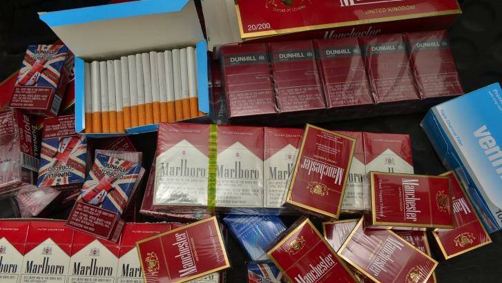Illicit cigarettes purchased in a Melbourne suburb.  Photo: Michael Clayton-Jones