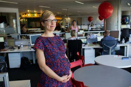 Sophia Parish, who works for Vodafone, says the new working hours for mums offers more flexibility. Photo: Edwina Pickles