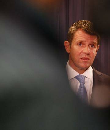 NSW Premier Mike Baird, in Sydney on Wednesday, has rushed through legislation heading off court orders that would have overturned corruption findings against mining mogul Travers Duncan and associates. Photo: Peter Rae