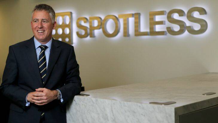 MELBOURNE, AUSTRALIA - AUGUST 18: New Spotless CEO Martin Sheppard poses for a portrait on August 18, 2015 in Melbourne, Australia. Sheppard was a former partner at KPMG. (Photo by Wayne Taylor/Fairfax Media)