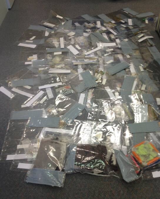 Drugs seized during the Dragon Dreaming Festival held near Yass.