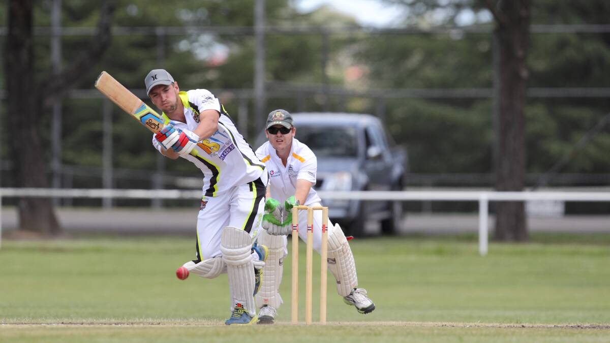 Nick Pollack hit 44 runs in the Pirate’s decimation of Boorowa in round 12 of the Triggs Shield on Saturday. Photo: RS Williams. 