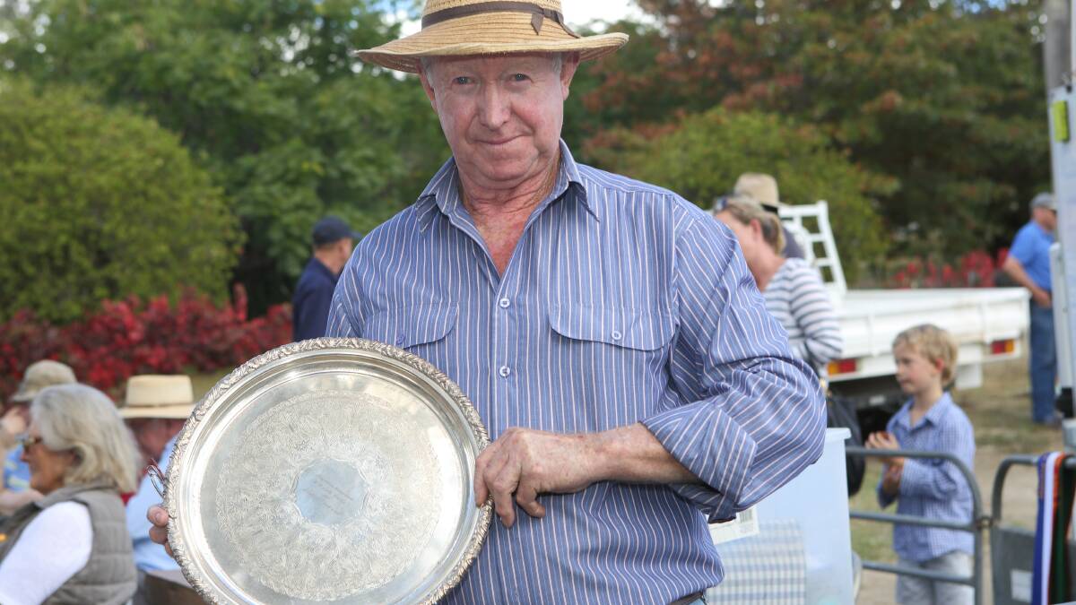 Allan Ticehurst with one of the Show Trophies. Photo: RS Williams 