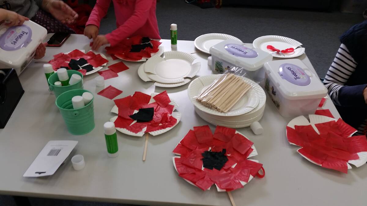 Poppy making for Anzac day ceremonies from Mini music. 