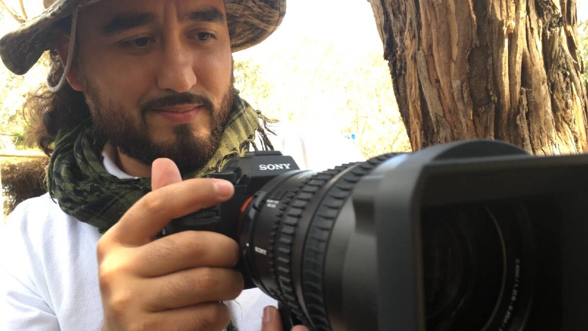 Director of photography, Zabi Kazimi, has made his way from Afghanistan to Binalong. Photo: Bernie Zelvis