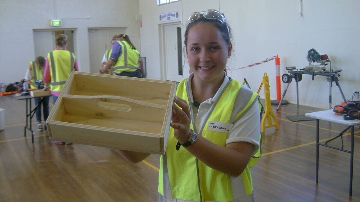 Yass High student Jordan participates in the Supporting and Linking Tradeswoman workshop. Photos: Supplied.
