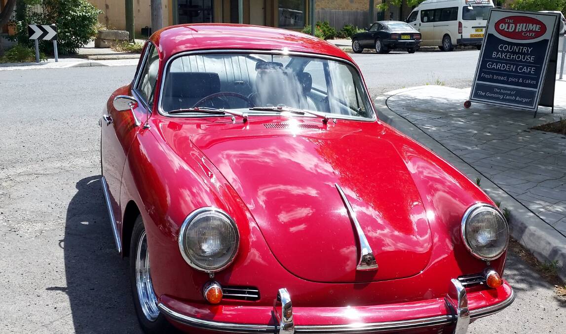 This eye-catching red Porsche 356 SC was seen on the main street in Gunning this week. Photo: Supplied.