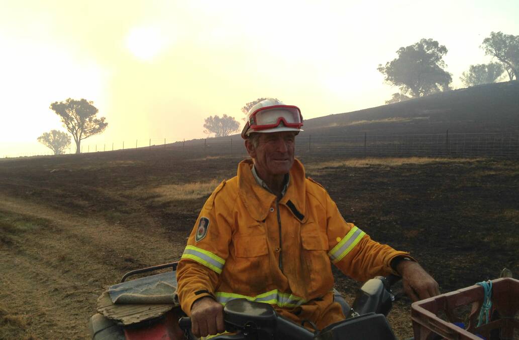 The Sawyers Gully Road fire devastated 1216 hectares of property; INSET: Richard Buckmaster at 'Roseville Cottage' on Tuesday afternoon. Photo: Supplied.
