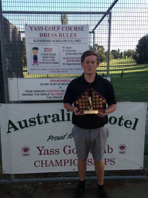 Junior winner of the Yass Golf Club Championships for 2014, Robby Furner. Photo: Supplied.