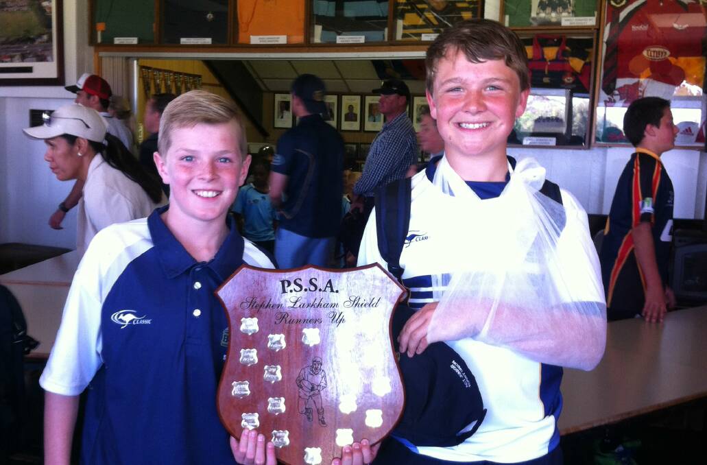 Yass' Connor Bush (right) was vice captain of the ACT PSSA rugby team. Photo: Supplied.
