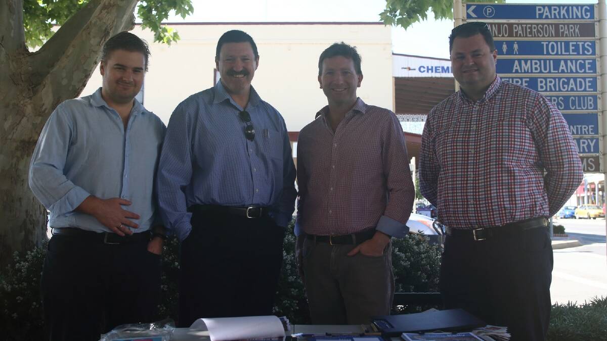 Eden-Monaro candidate Mike Kelly (second from left) is excited about Yass' future. Photo: Susan Meli.