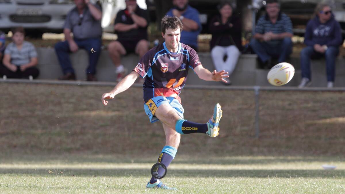 Tim Regan converts a try for the Brahmans at the weekend. Photo: Susan Meli.