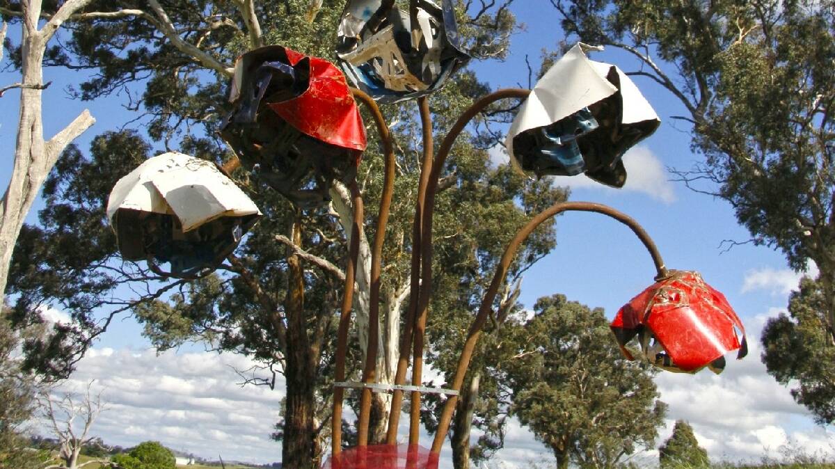 Melanie Lyons' piece, Forgotten 2004, has a road safety message.
