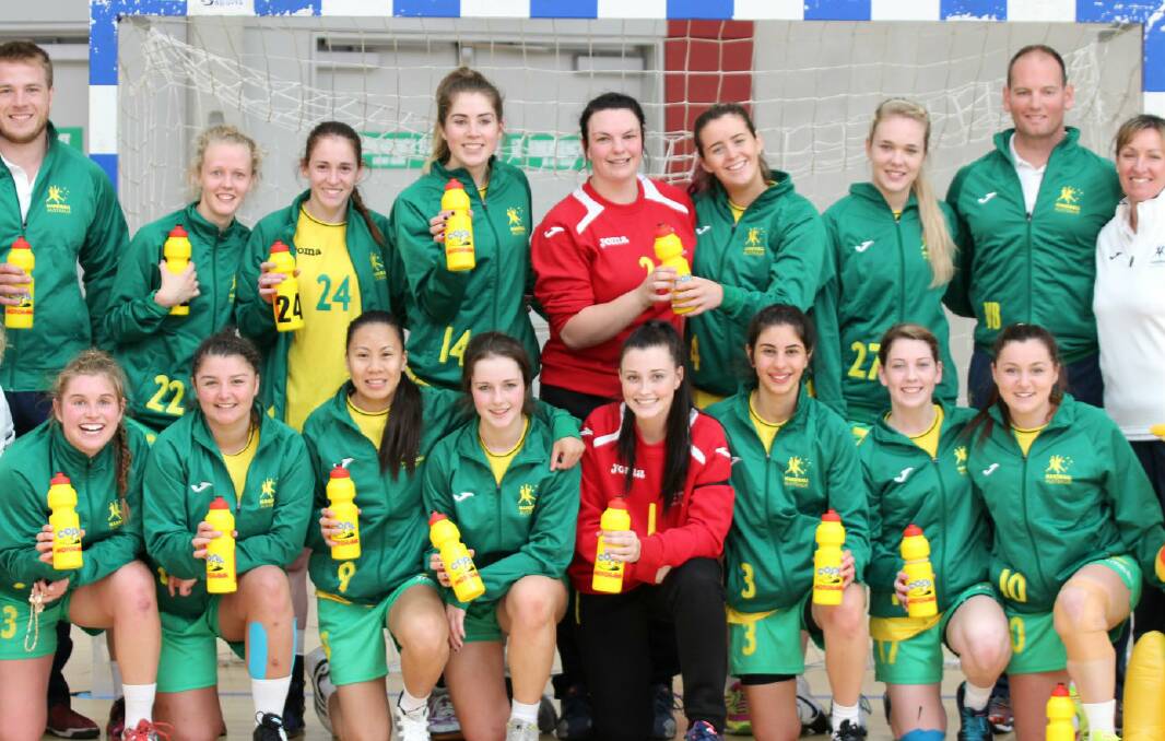 Local Jessica Cleary (number 24) with her Australian under 19 teammates during the Oceania championships. Photo: Supplied.