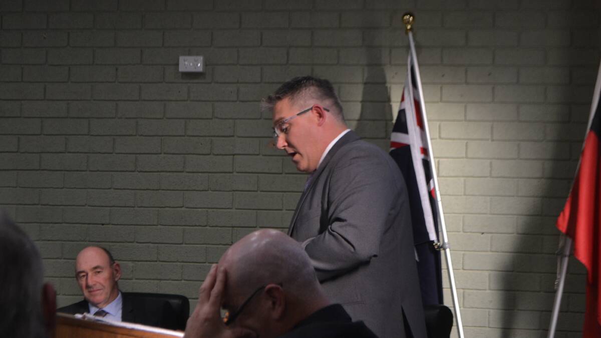 Chair of Mt Carmel College Ltd Paul De Szell spoke at the Ordinary Council Meeting on March 25. Photo: Jessica Cole.

