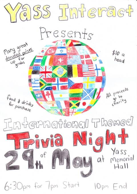 The Interact Club's Trivia Night is on this Friday.
